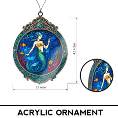 Mermaid ornament for women gift with story card