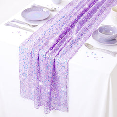 Mermaid Table Runner in purple iridescent finish