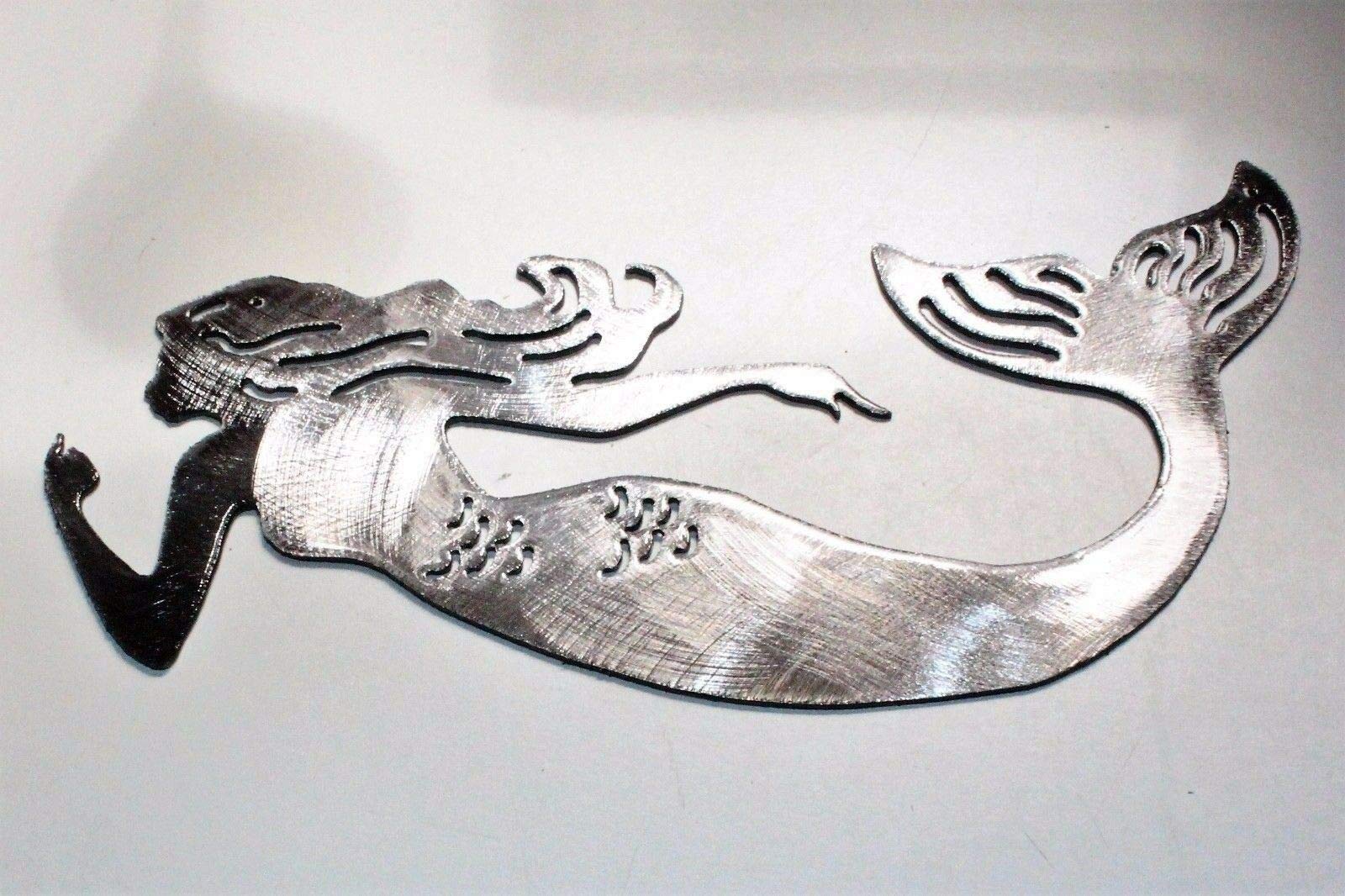 Mermaid wall decor copper finish wall mount piece