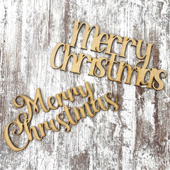 Birch wood cutouts 5mm thick for Merry Christmas crafts by Pink Door Wreaths