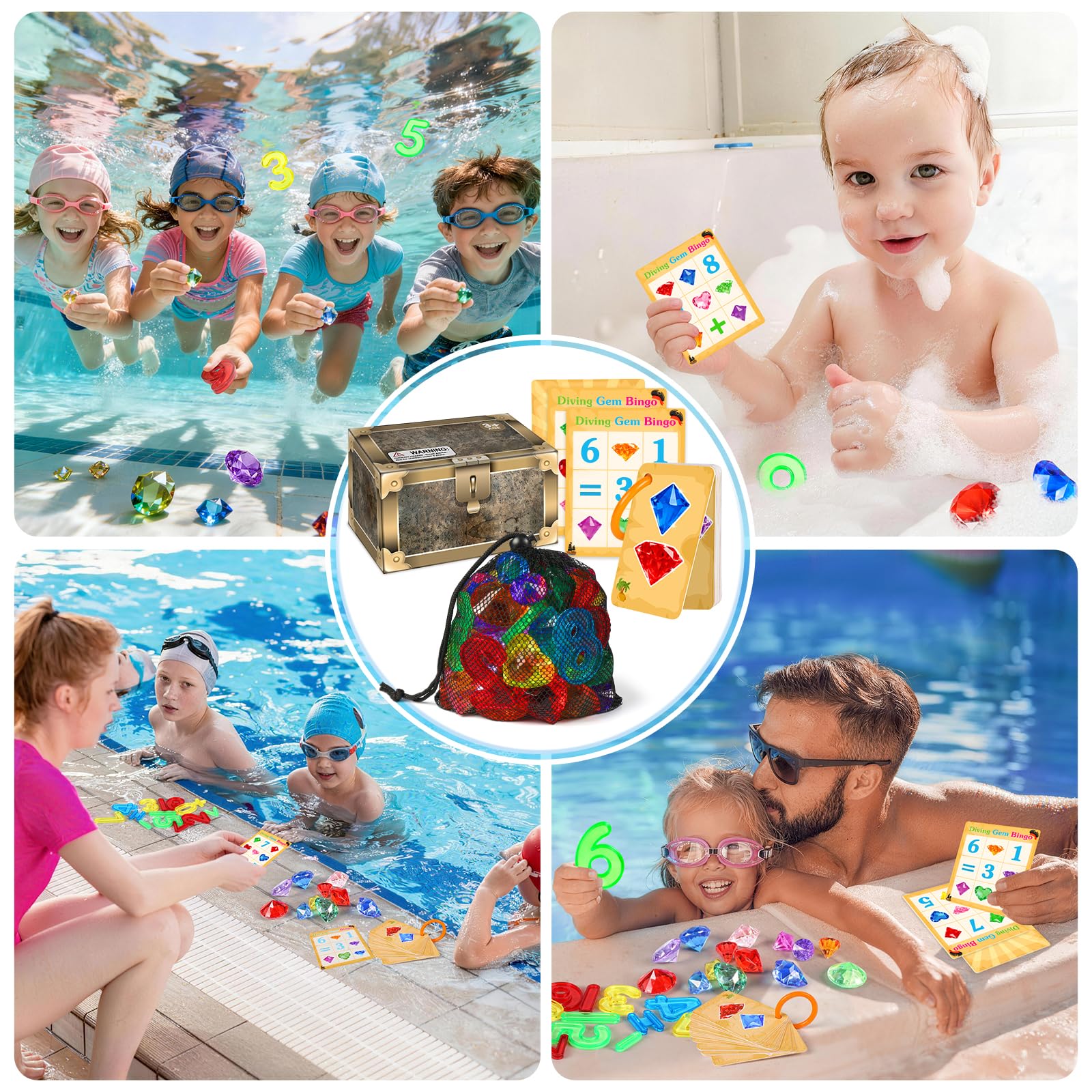 Mesh bag storage for Meaicezli pool toys