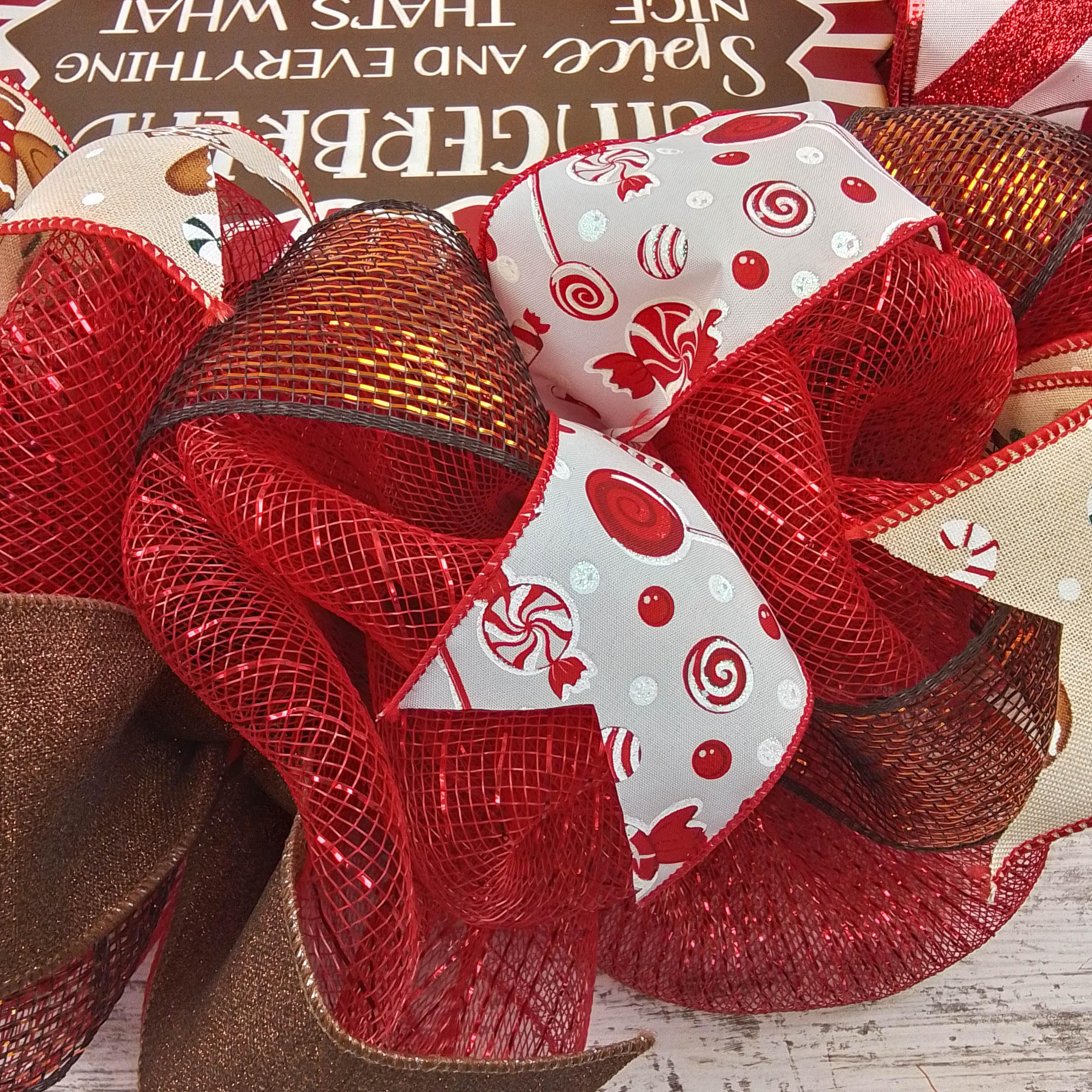 Mesh front door wreath ready to ship