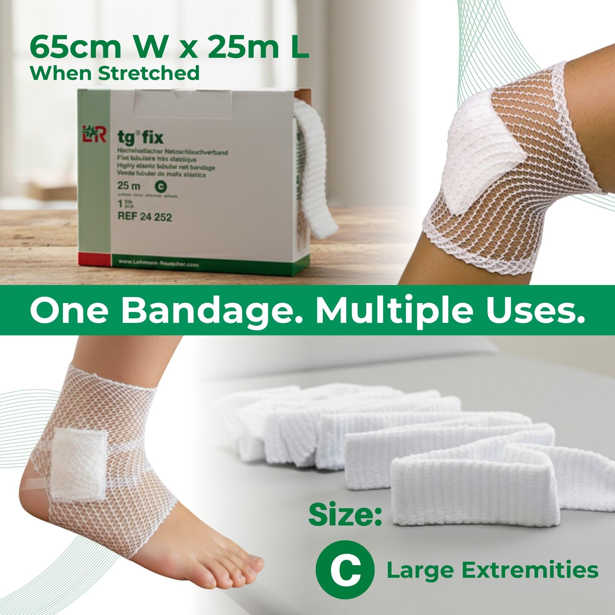 Open knit breathable mesh retainer for dressings
