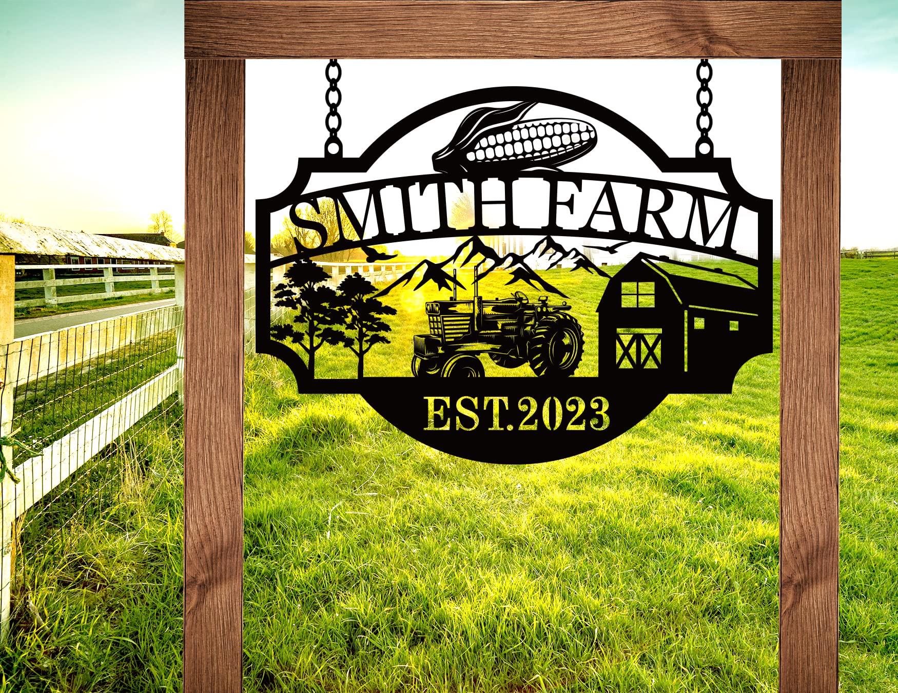 Metal Barn Sign designed for ranch or farm displays
