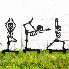14 inch metal Halloween skeleton yard stake