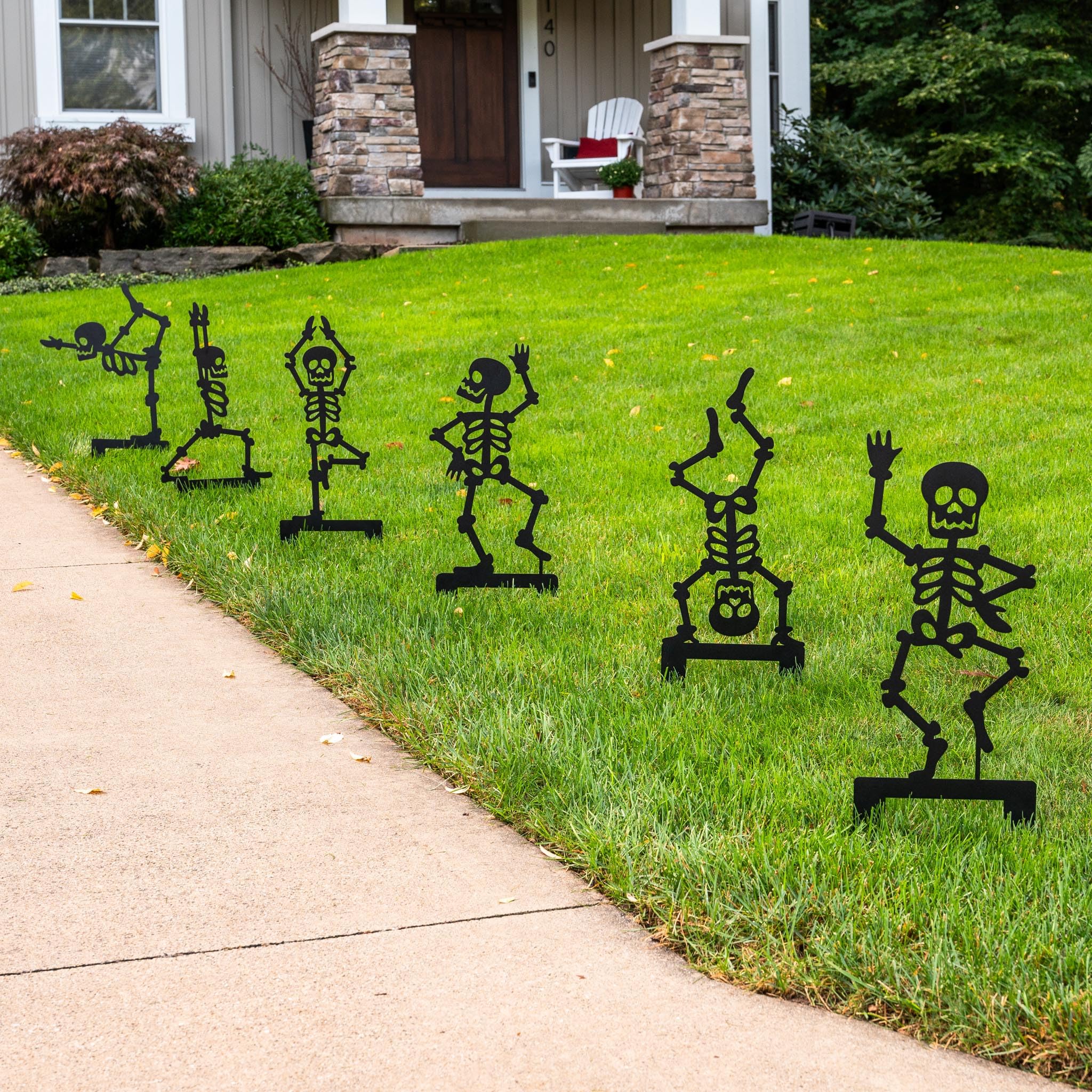 20 inch metal Halloween skeleton yard stake