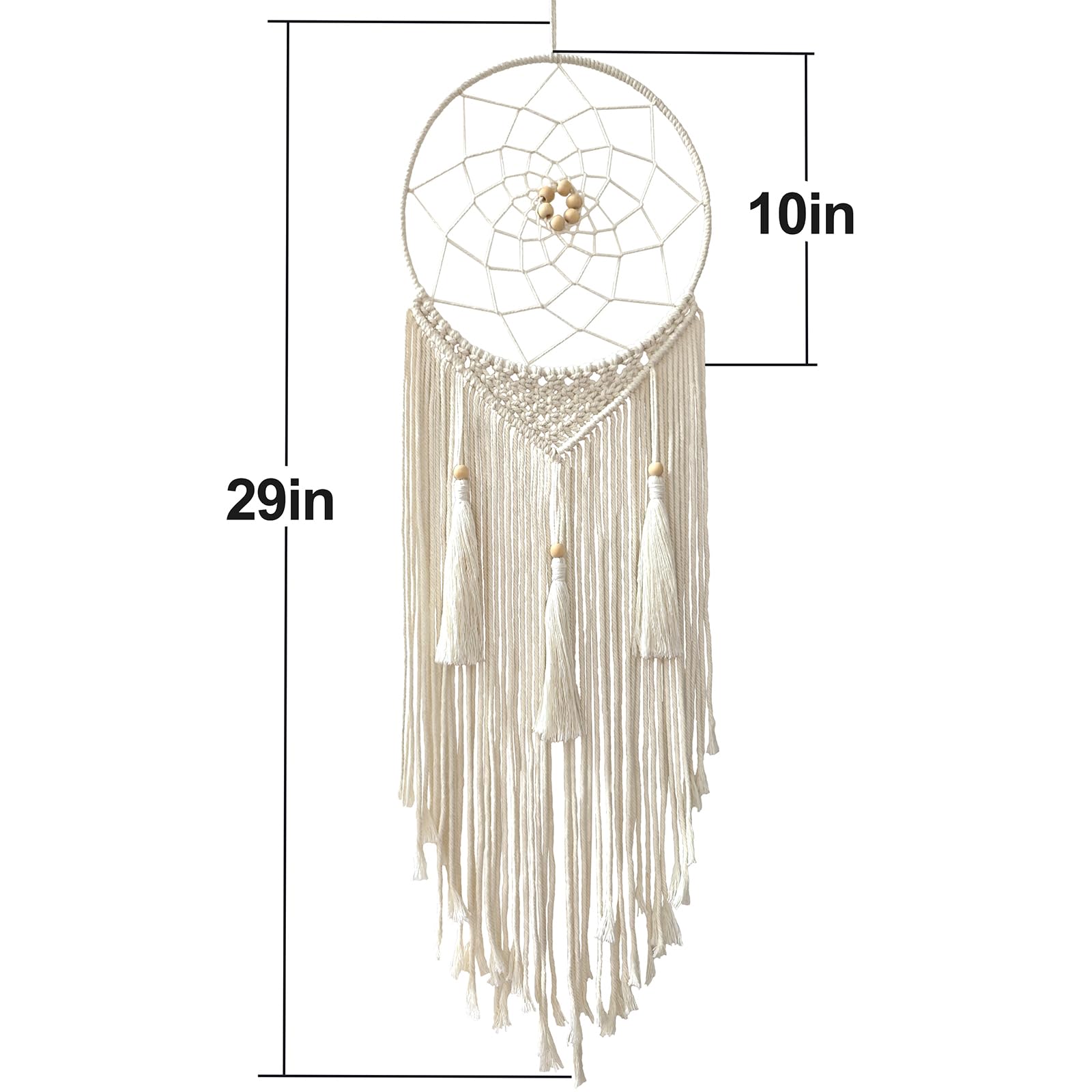 Handcrafted dream catcher centerpiece with tassels