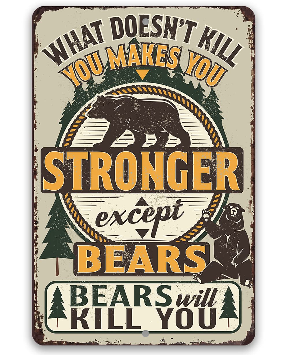 Metal sign bears 8x12 for indoor or outdoor use