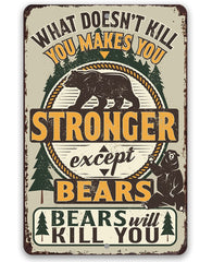 Metal sign bears 8x12 for indoor or outdoor use