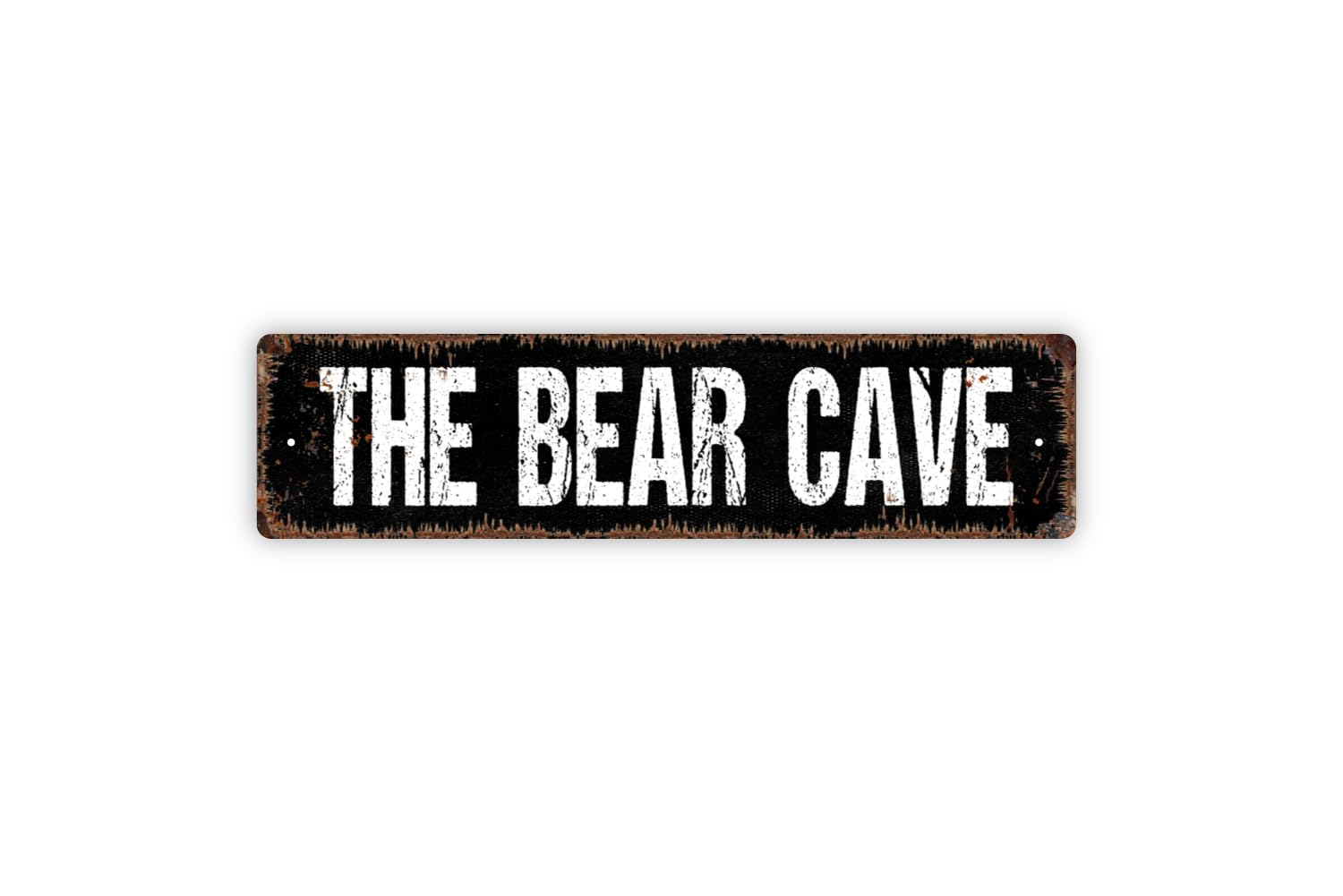 The Bear Cave plaque metal sign product shot