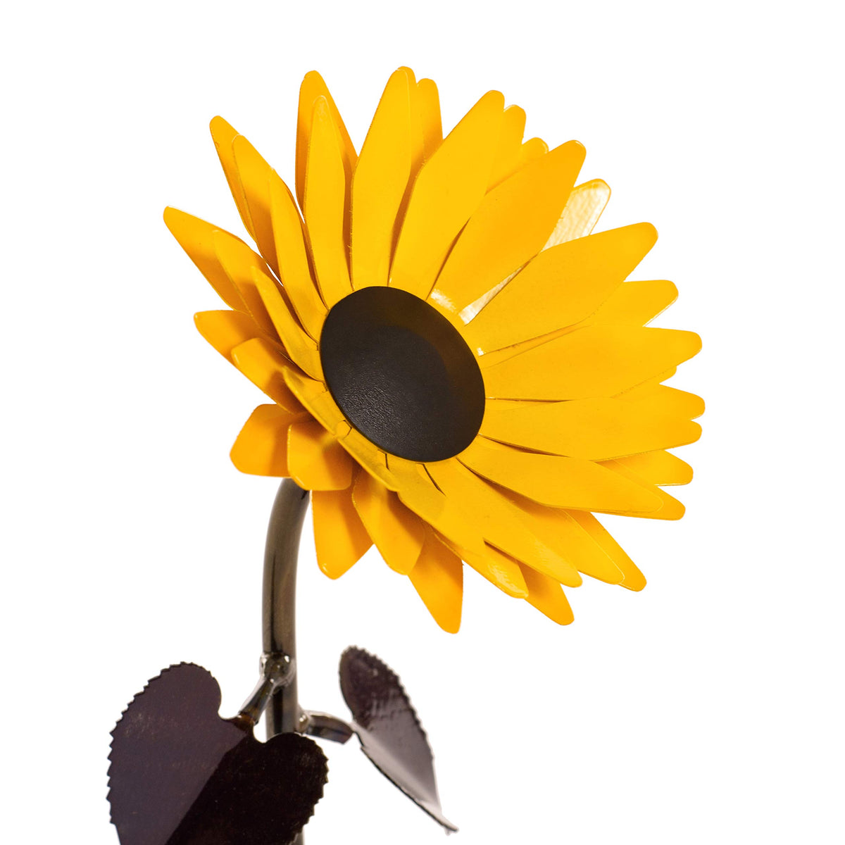 Metal Sunflower iron 6th 8.5 inch tall handcrafted in Quebec