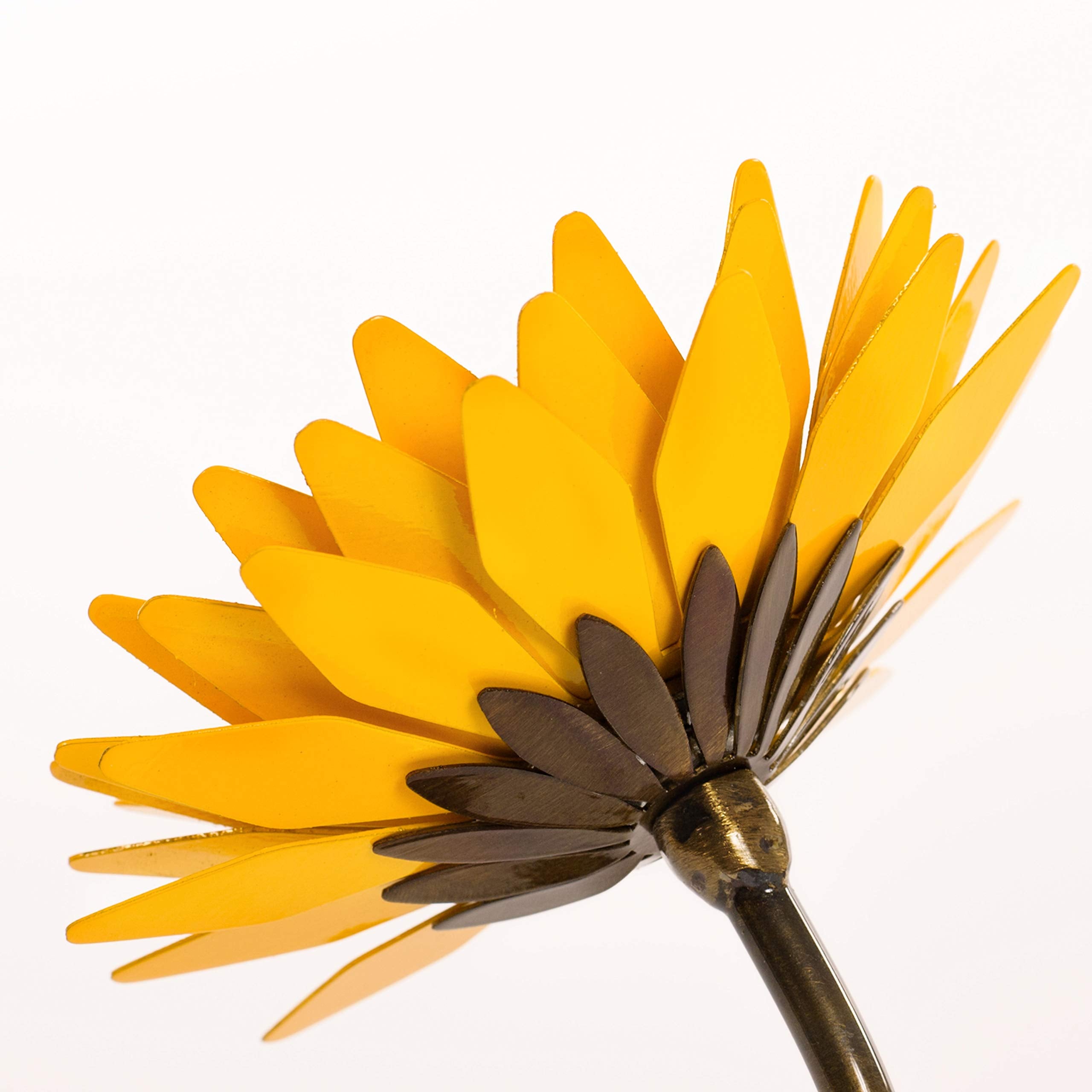 Metal Sunflower steel 11th handcrafted in authentic Quebec blacksmith shop