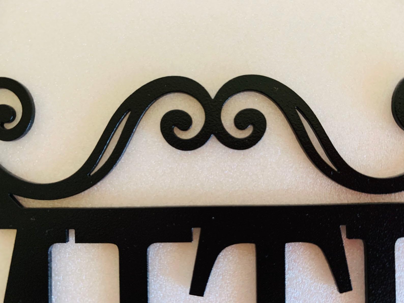 Metal wall art sign for personalized monogram