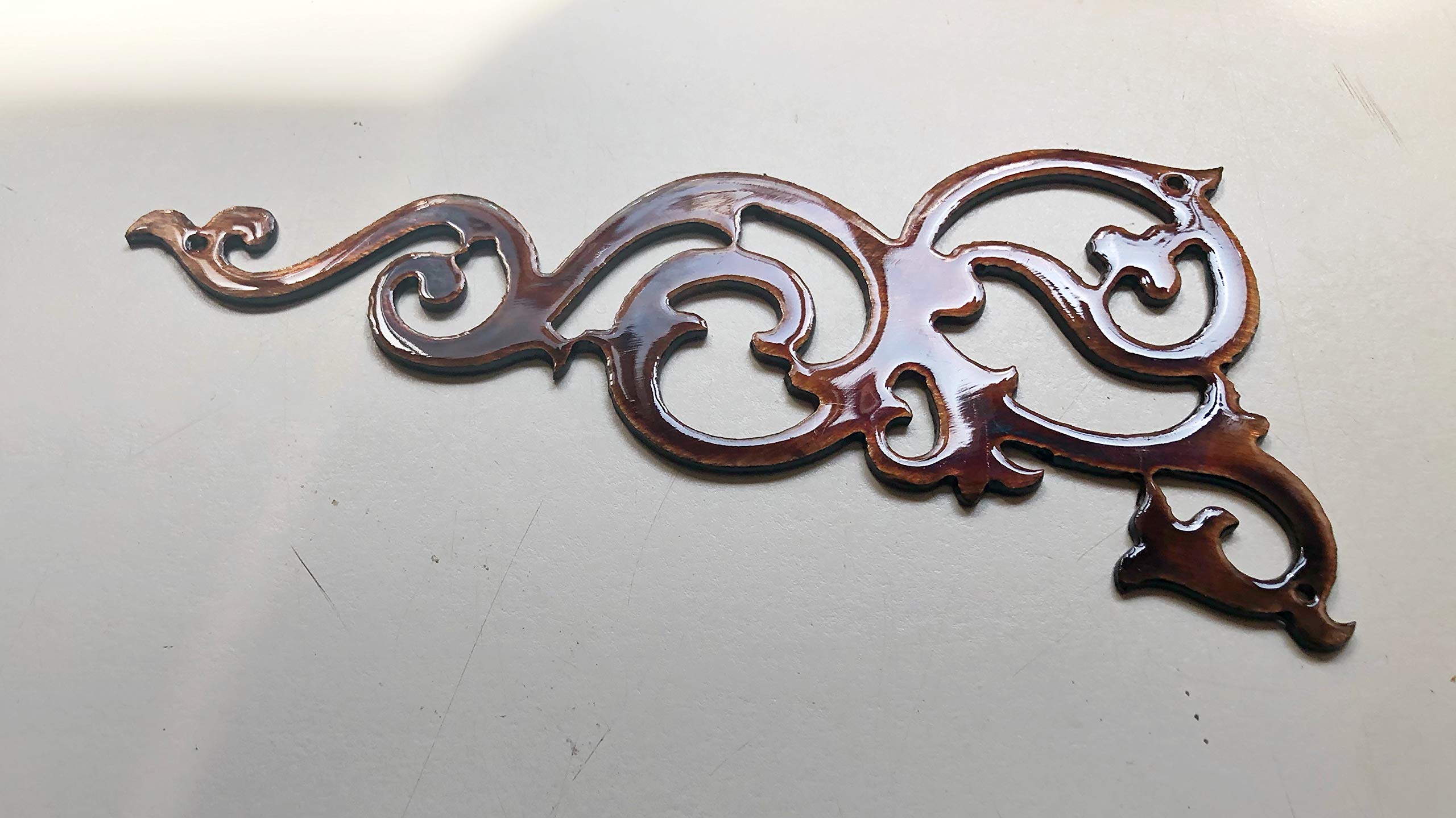 Small Decorative Scroll Corner Accents metal wall art small size image 3