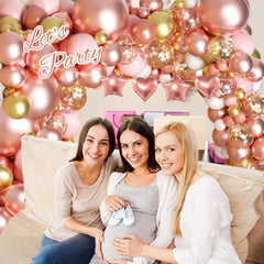 metallic gold balloons included in kit