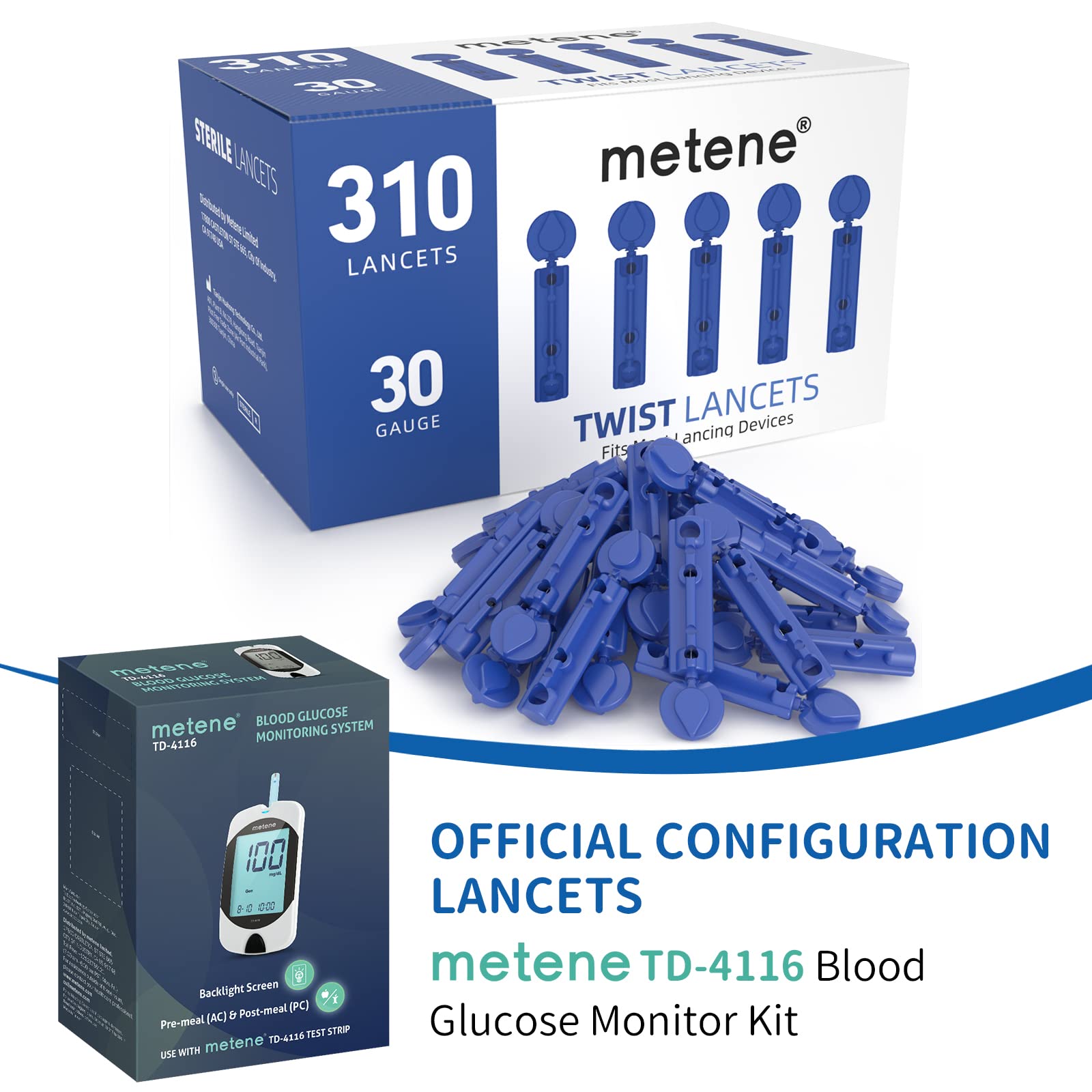 Metene diabetes testing lancets 310 count