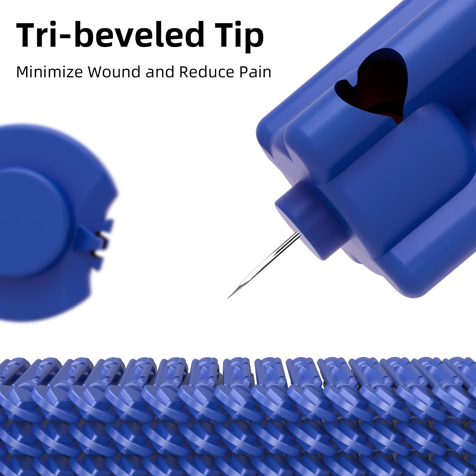 Protective cap on lancet reduces accidental injuries
