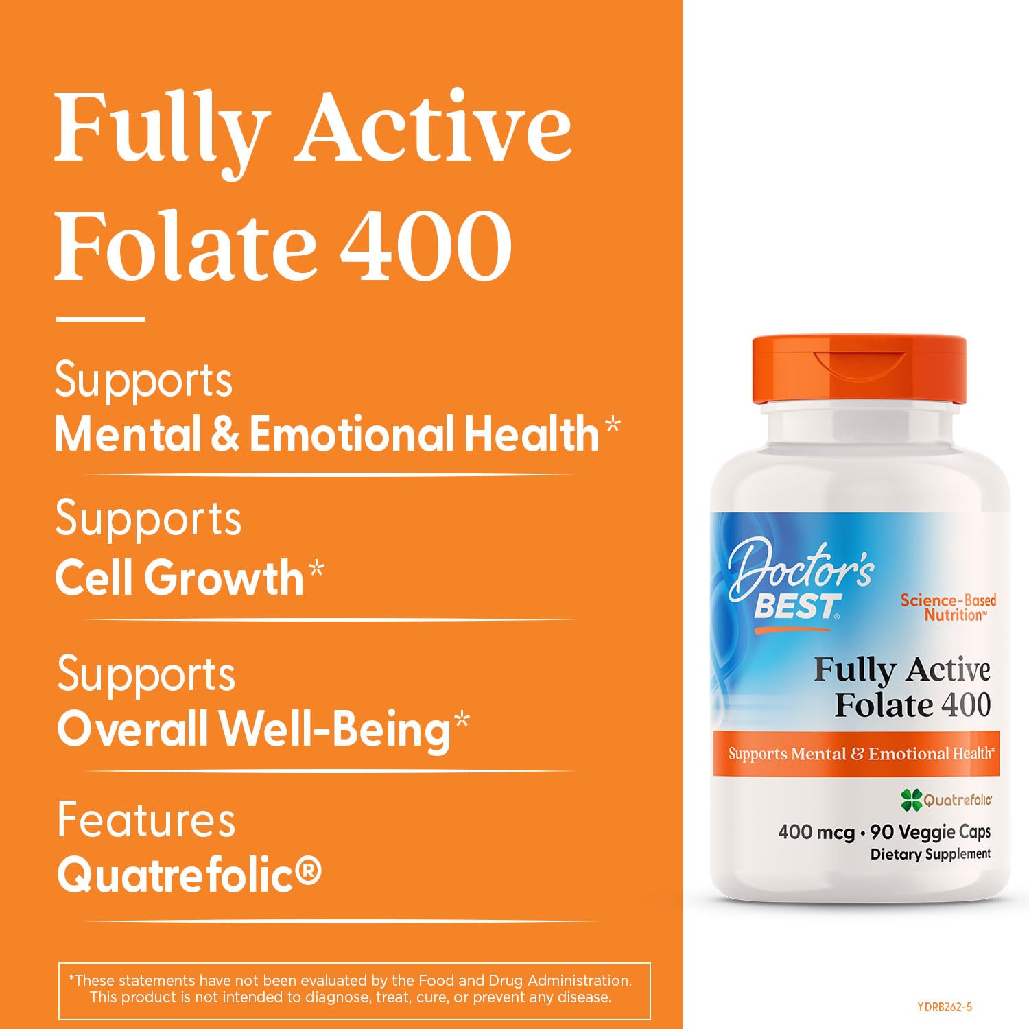 Vitamin C as ascorbic acid with folate