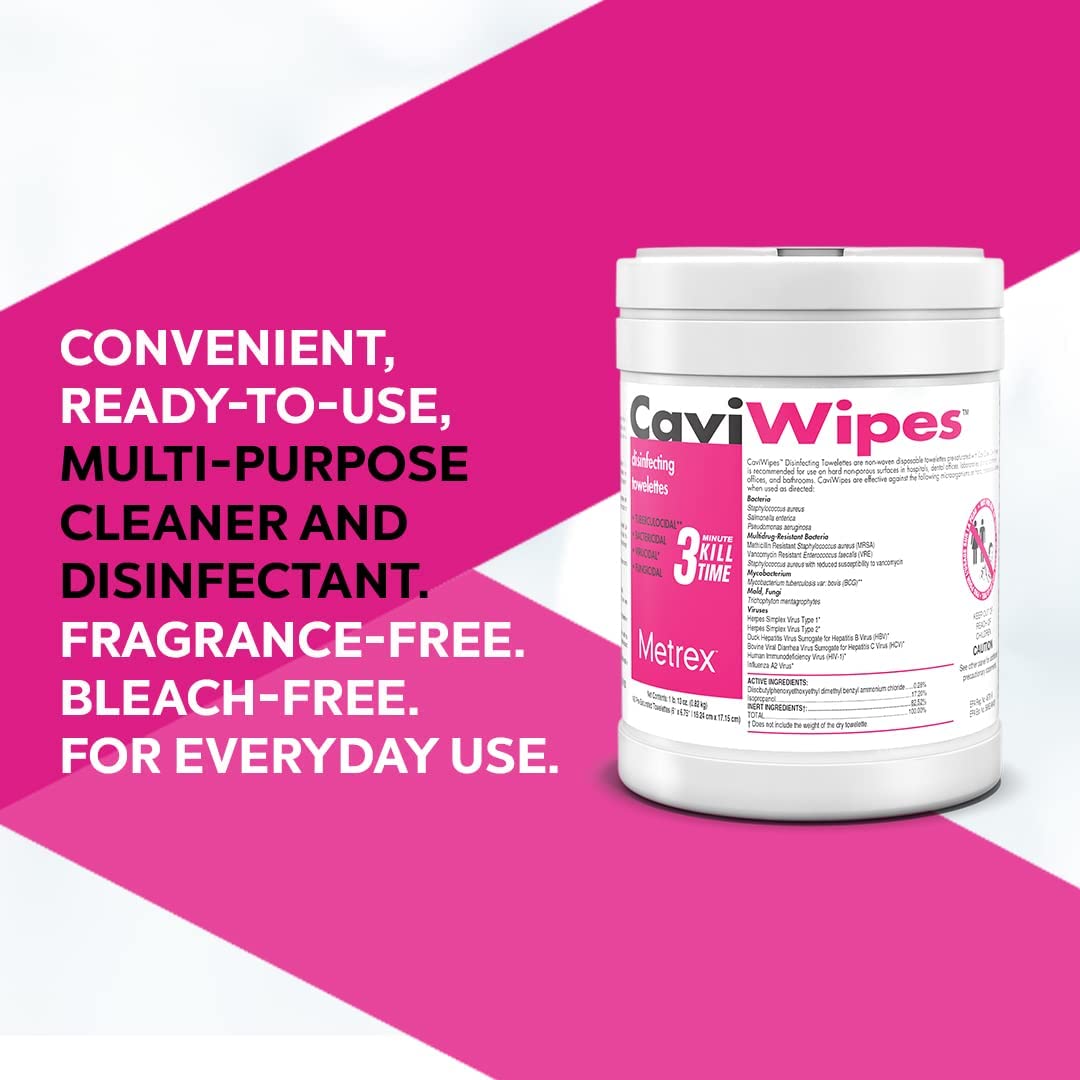 6x6.75 in premoistened wipes for hard non-porous surfaces