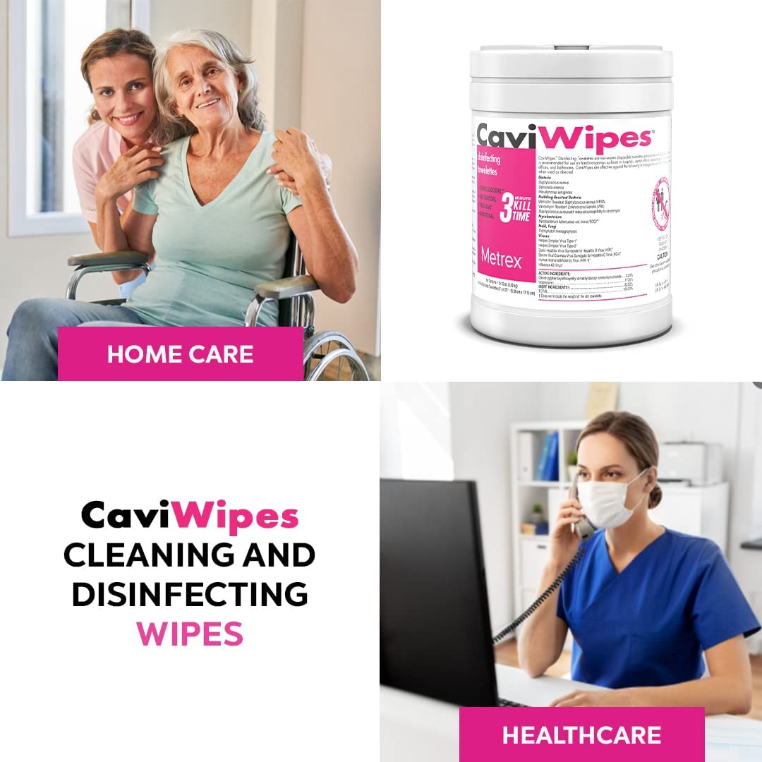 Premoistened with CaviCide solution Metrex wipes for healthcare