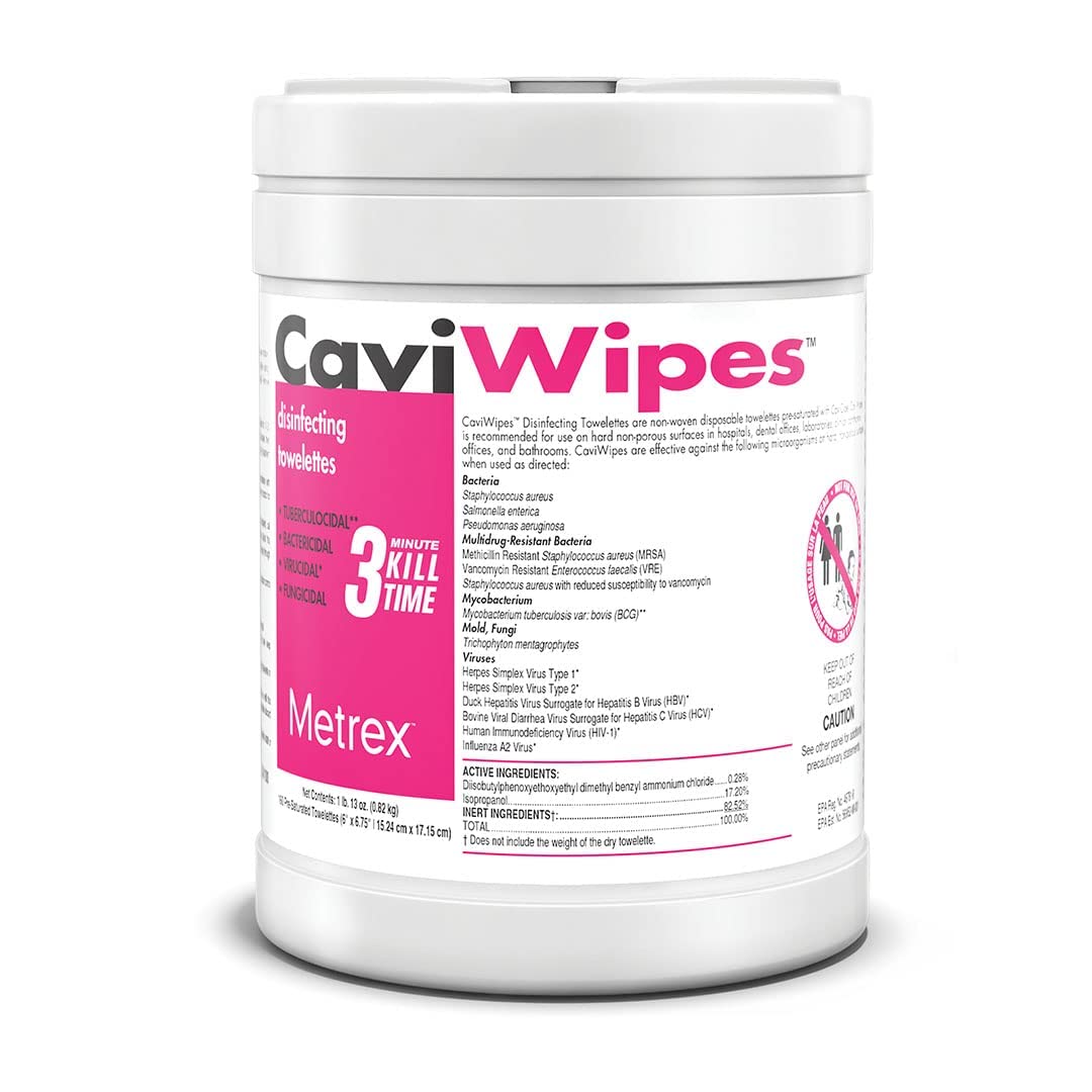 Metrex CaviWipes disinfecting wipes canister 160 ct