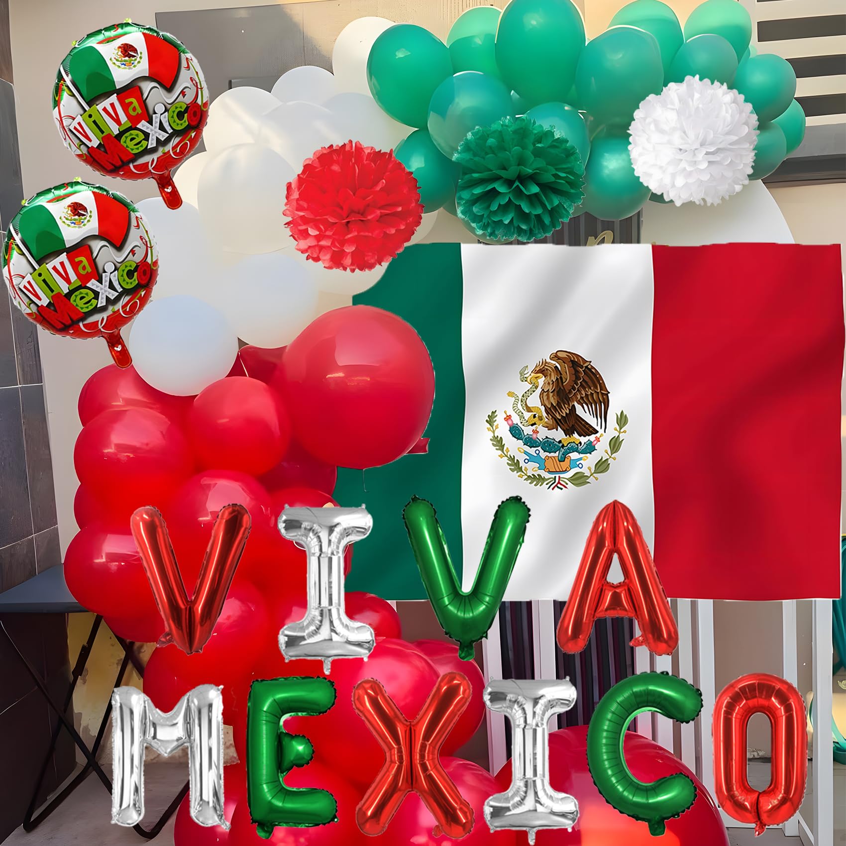 Mexican foil balloons with two unique designs included in the kit