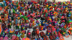 Mexican folk wood carving sculpture image 3