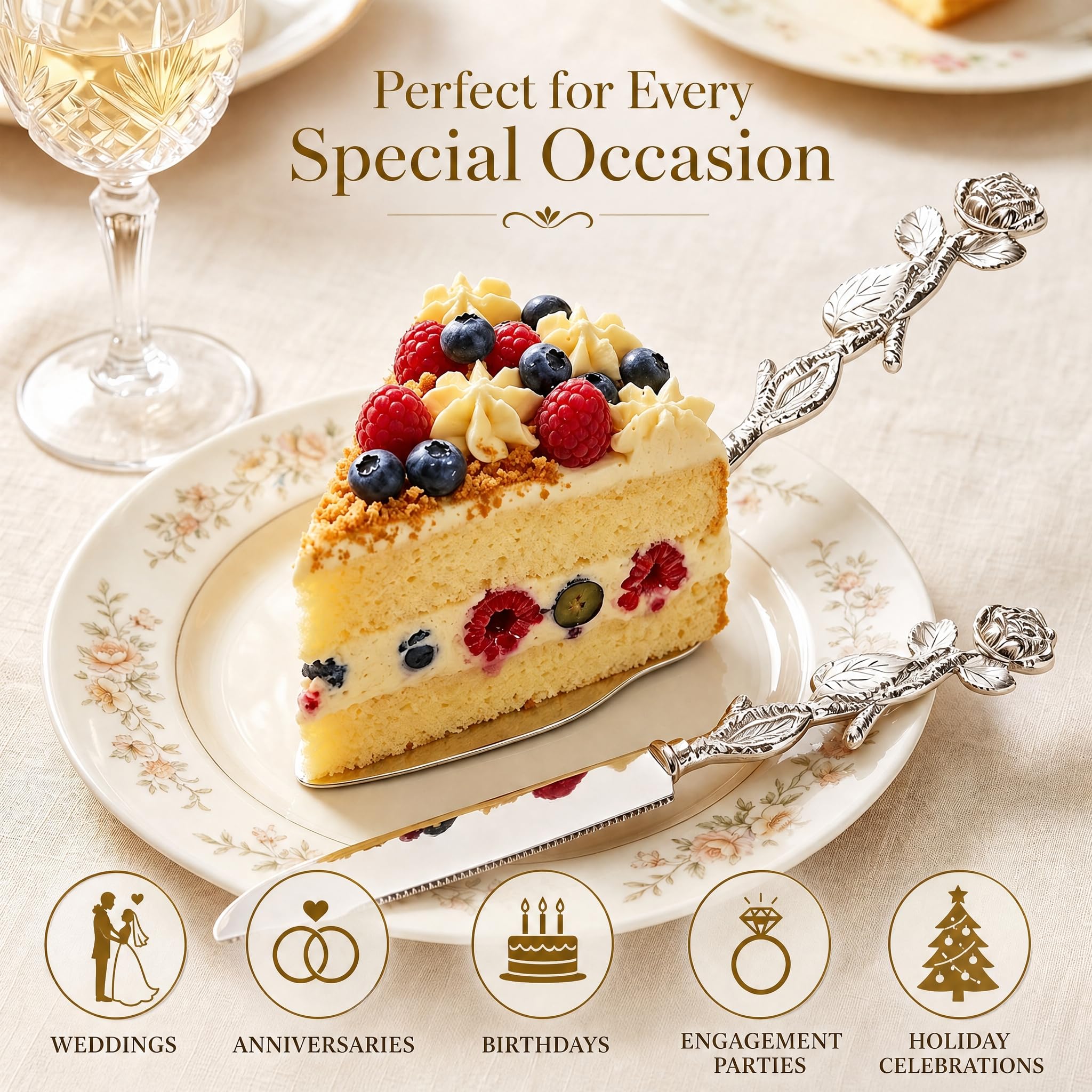 Mezchi cake knife 10.9 inch length 0.9 inch width