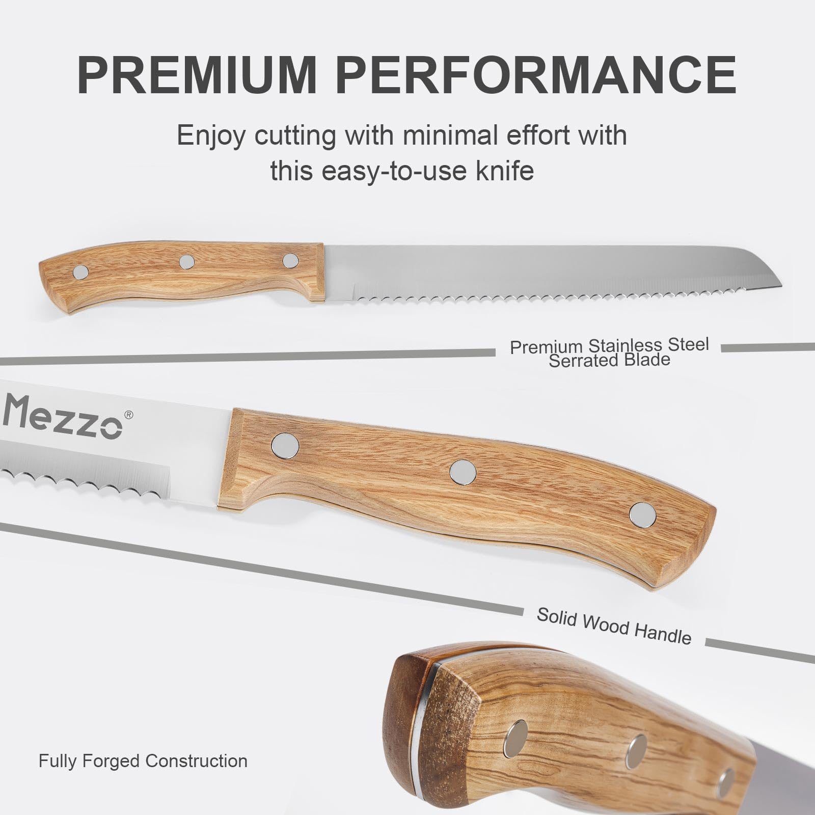 Gift packaging for Mezzo serrated bread knife