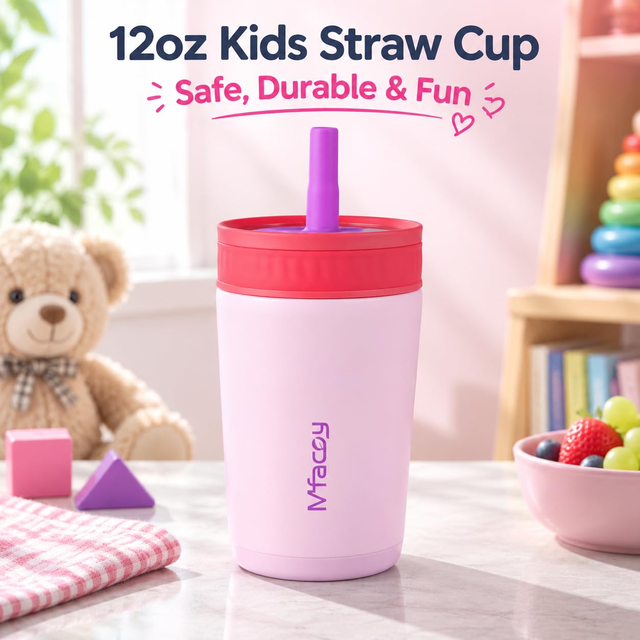 Toddler friendly spill resistant lid beverage cup