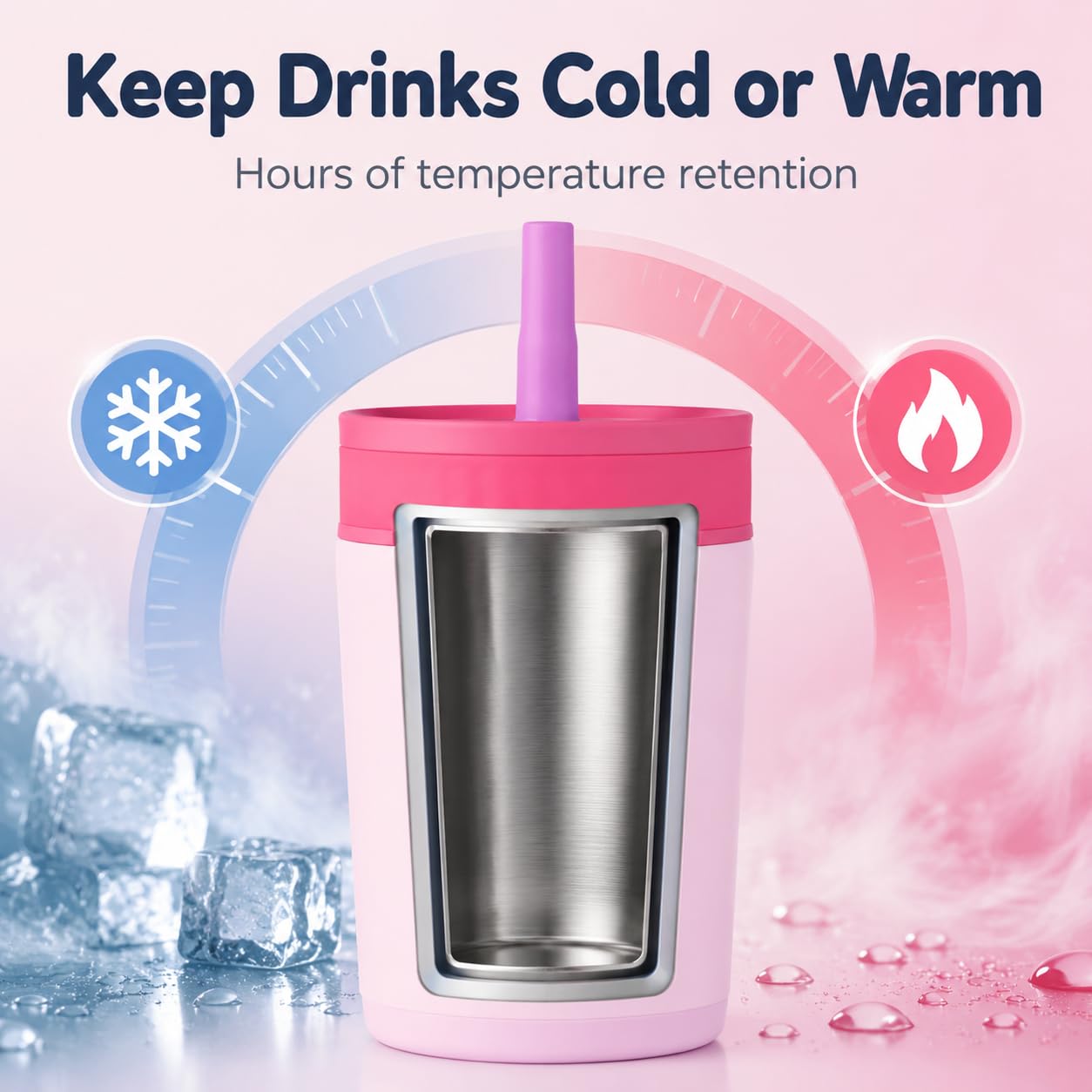 12 oz capacity kid tumbler for water milk smoothies