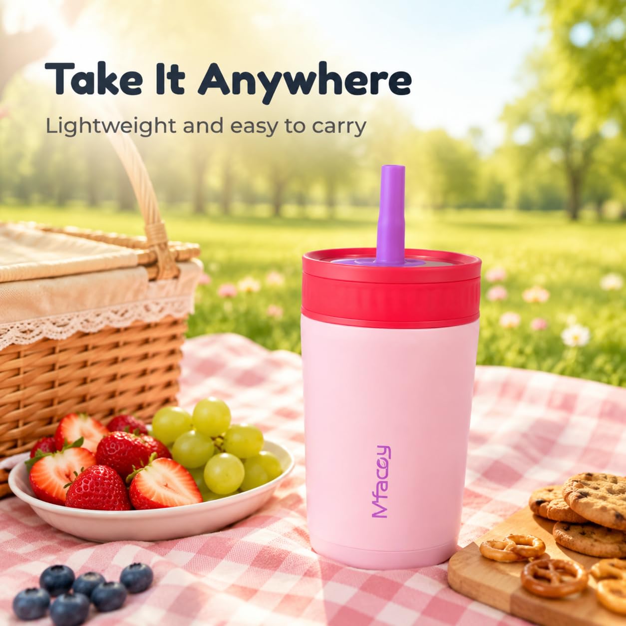 Durable stainless steel kids tumbler for home school travel