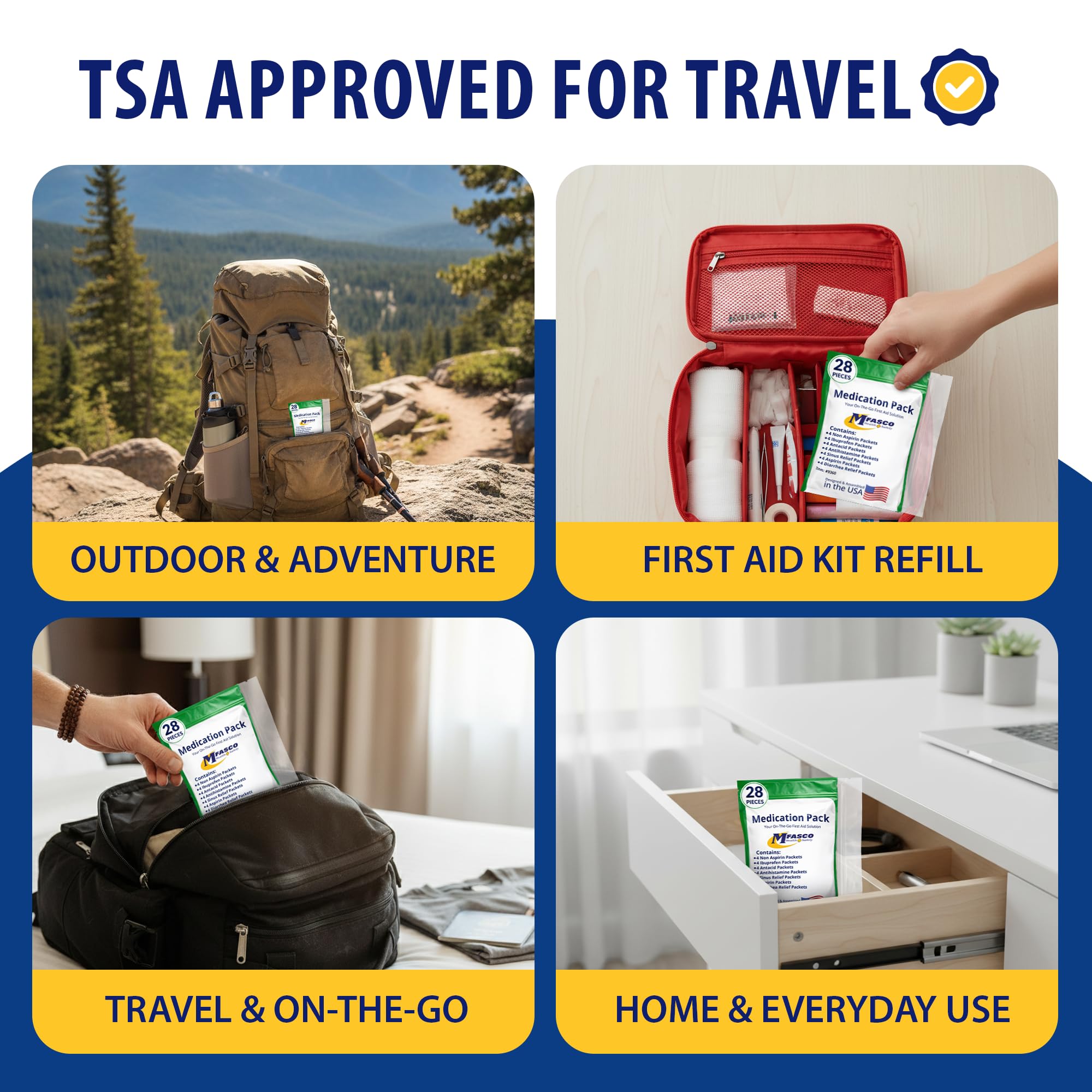 Diarrhea relief tablets in MFASCO 7 in 1 kit