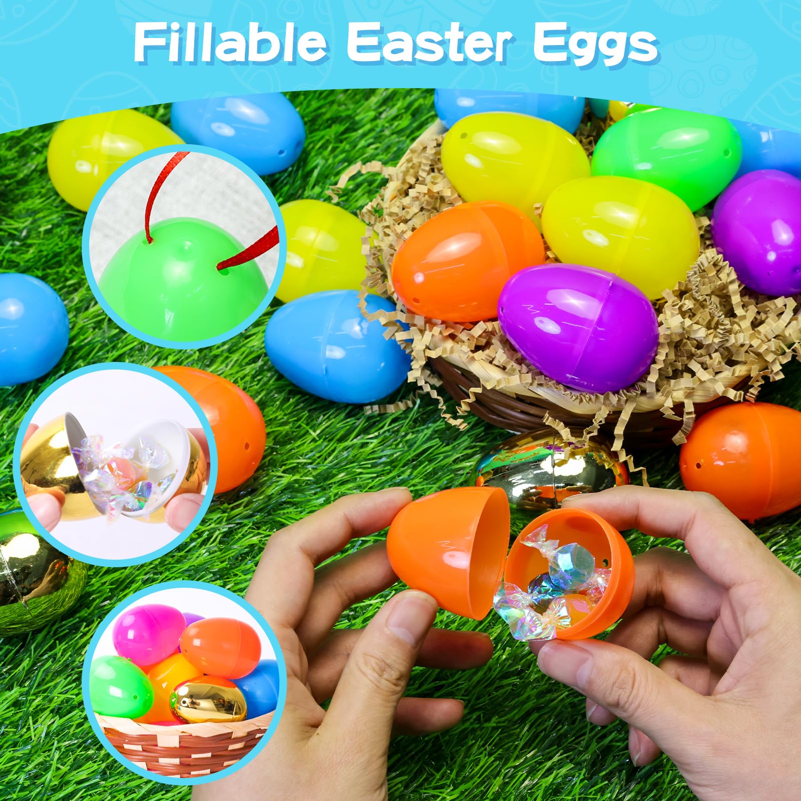 Durable reusable MGparty Easter eggs bulk
