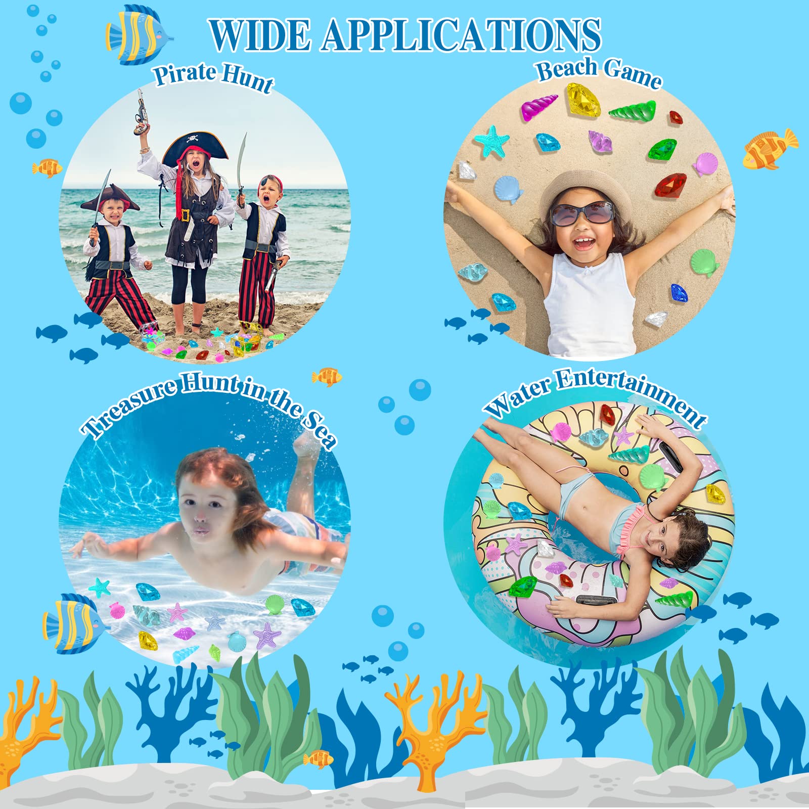 Bright pool gems for summer pool time and games
