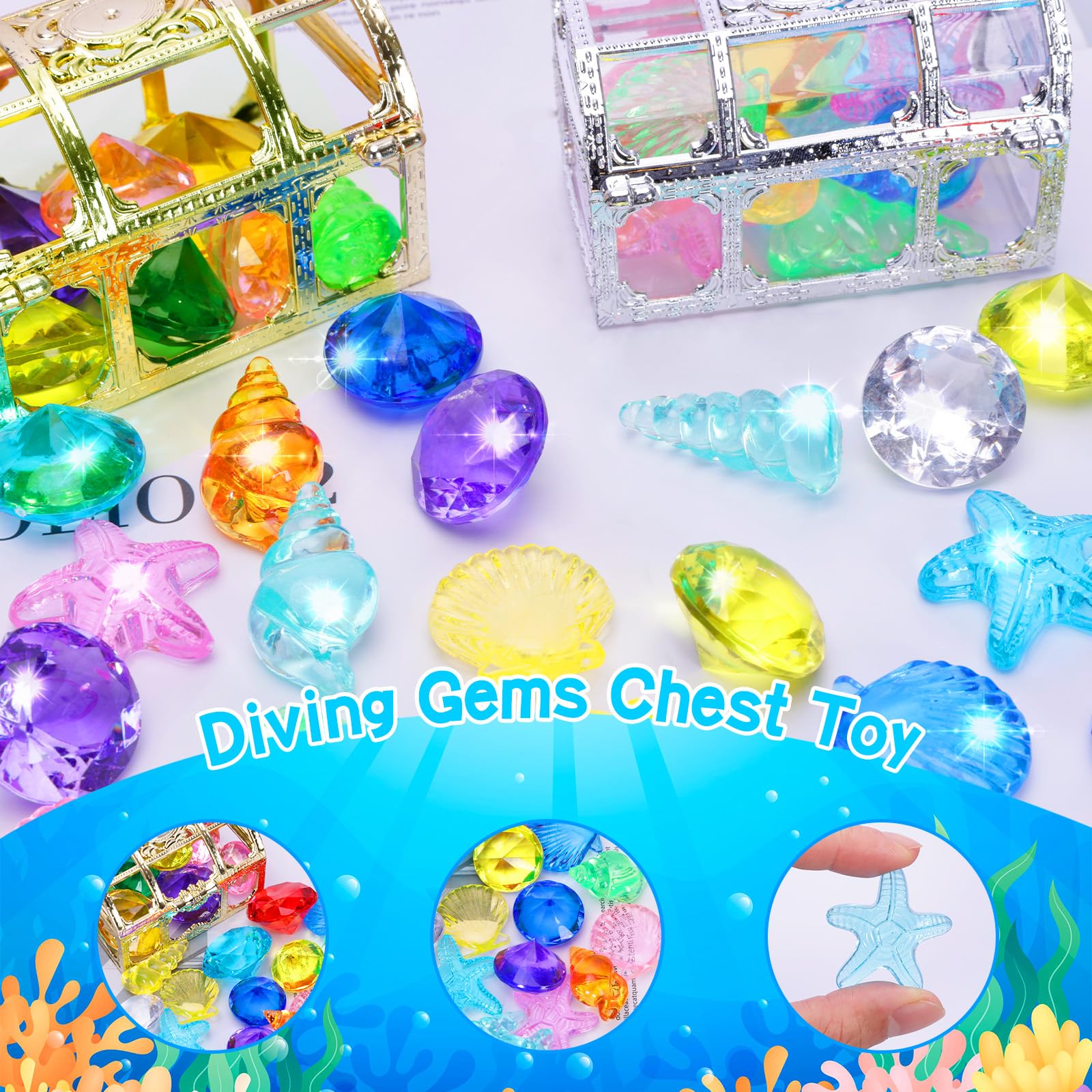 Sea themed gems conches starfish seashells and conches