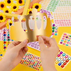 MGZTTHW DIY Crown Kit with Jewels and Stickers