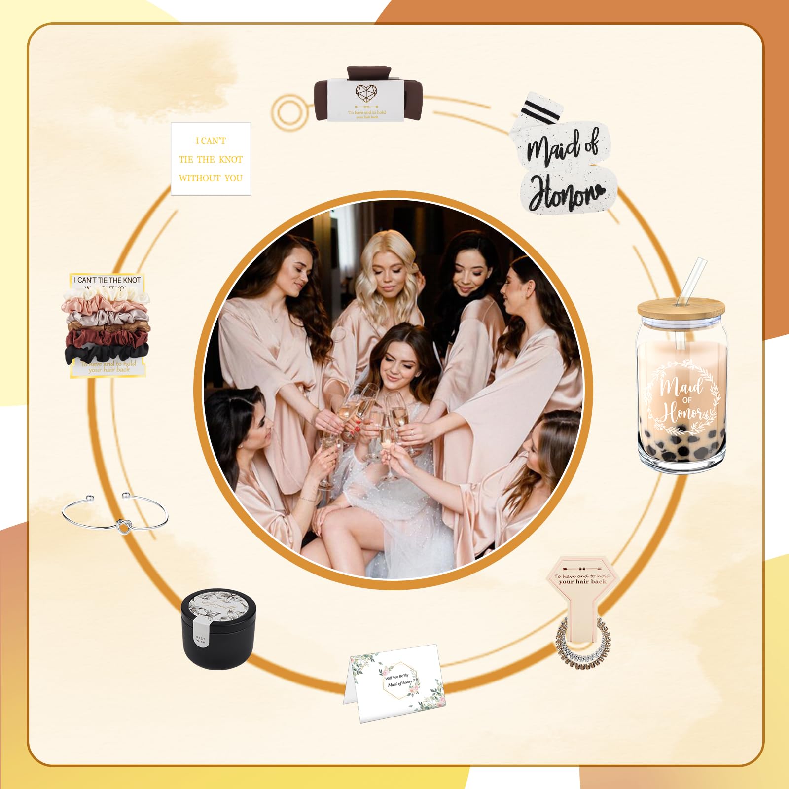 Bridesmaid soft socks and maid of honor socks set