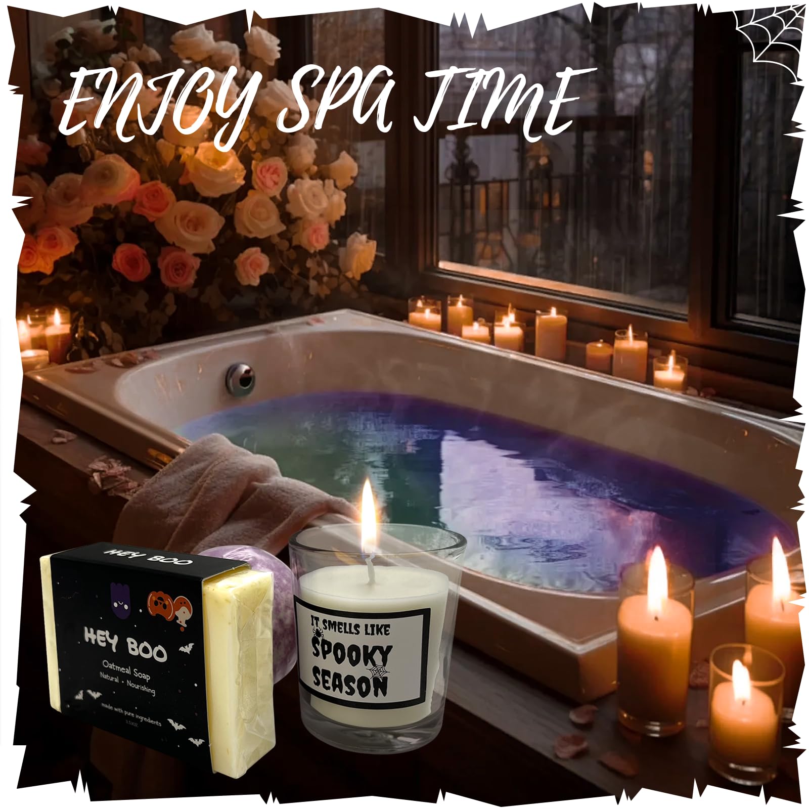 Bath bomb included in MHSMHL Boo Basket Stuffers for Women