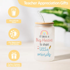 MHSMHL 16oz glass cup teacher gifts for women image 2