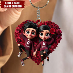 Acrylic keychain two sided design