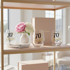 Woman-owned family business wine glass Zoey Christina