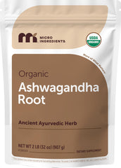 Micro Ingredients Organic Ashwagandha Root Powder 2 lb bag