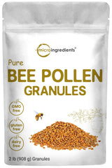 Micro Ingredients bee pollen granules resealable pouch with scoop