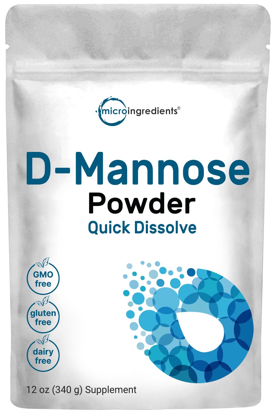 Micro Ingredients D Mannose Powder 12oz bottle