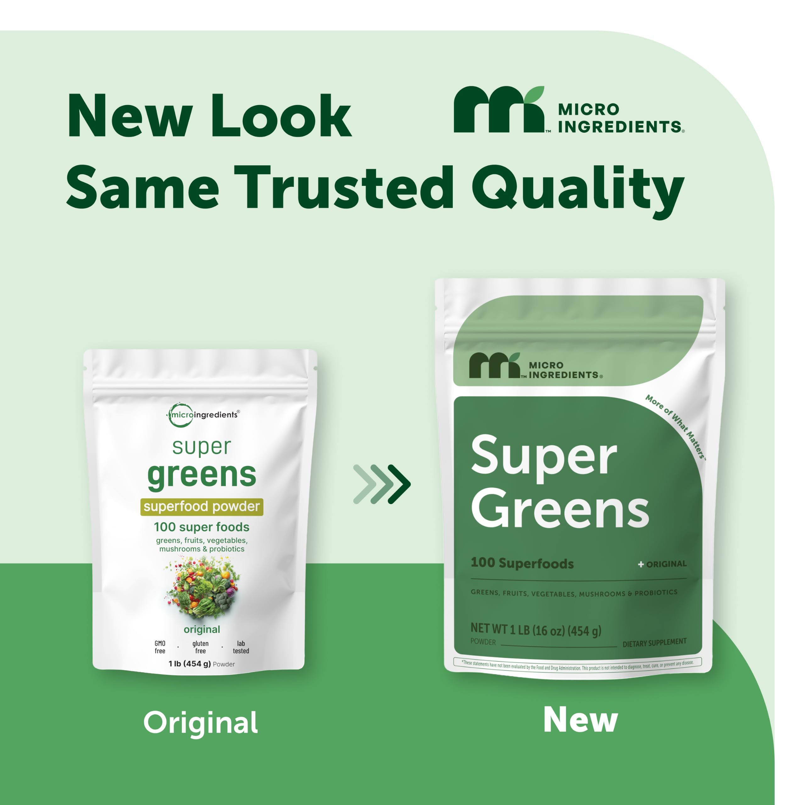 Green drink powder with 100 superfoods from Micro Ingredients