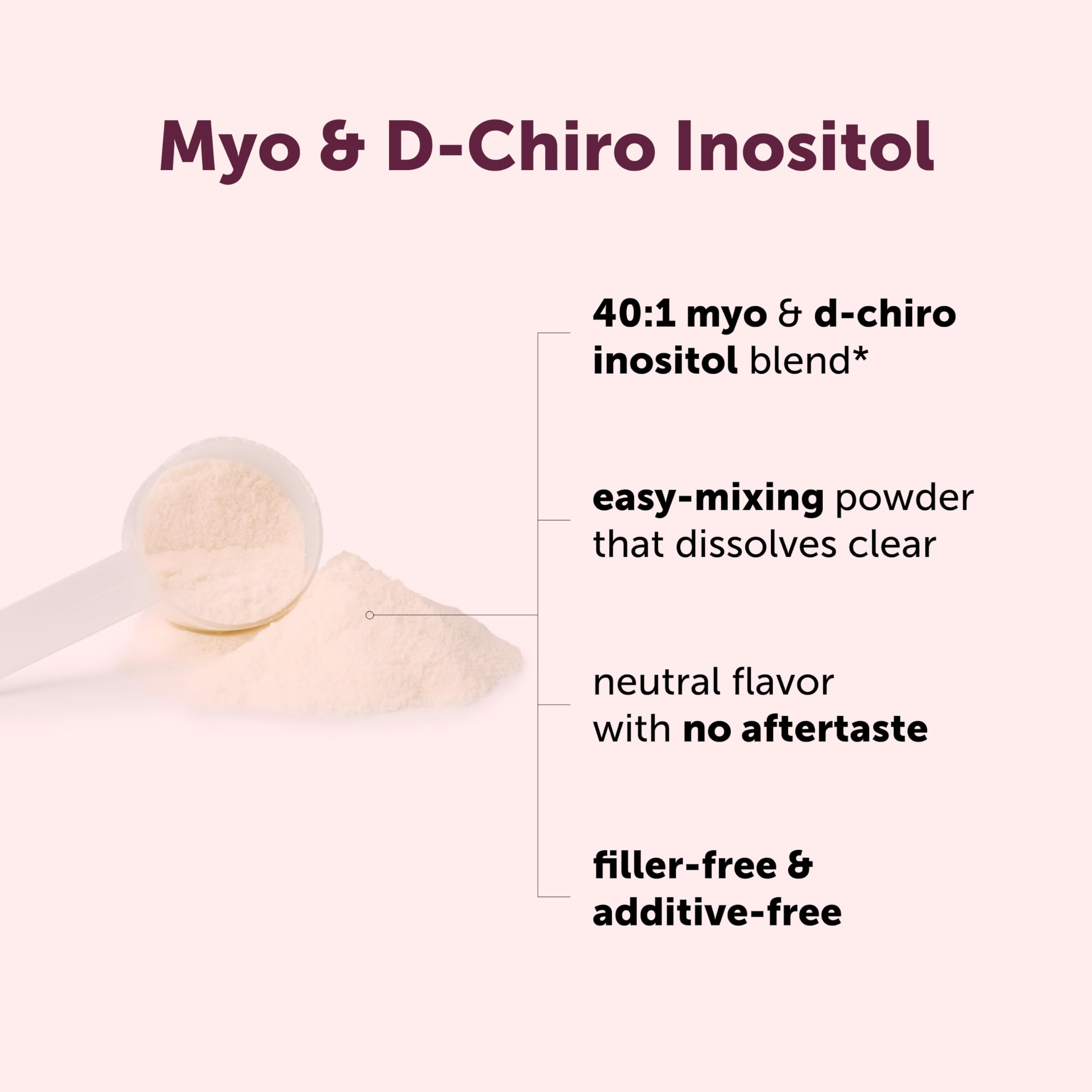 2,000mg myo-inositol and 50mg d-chiro per serving