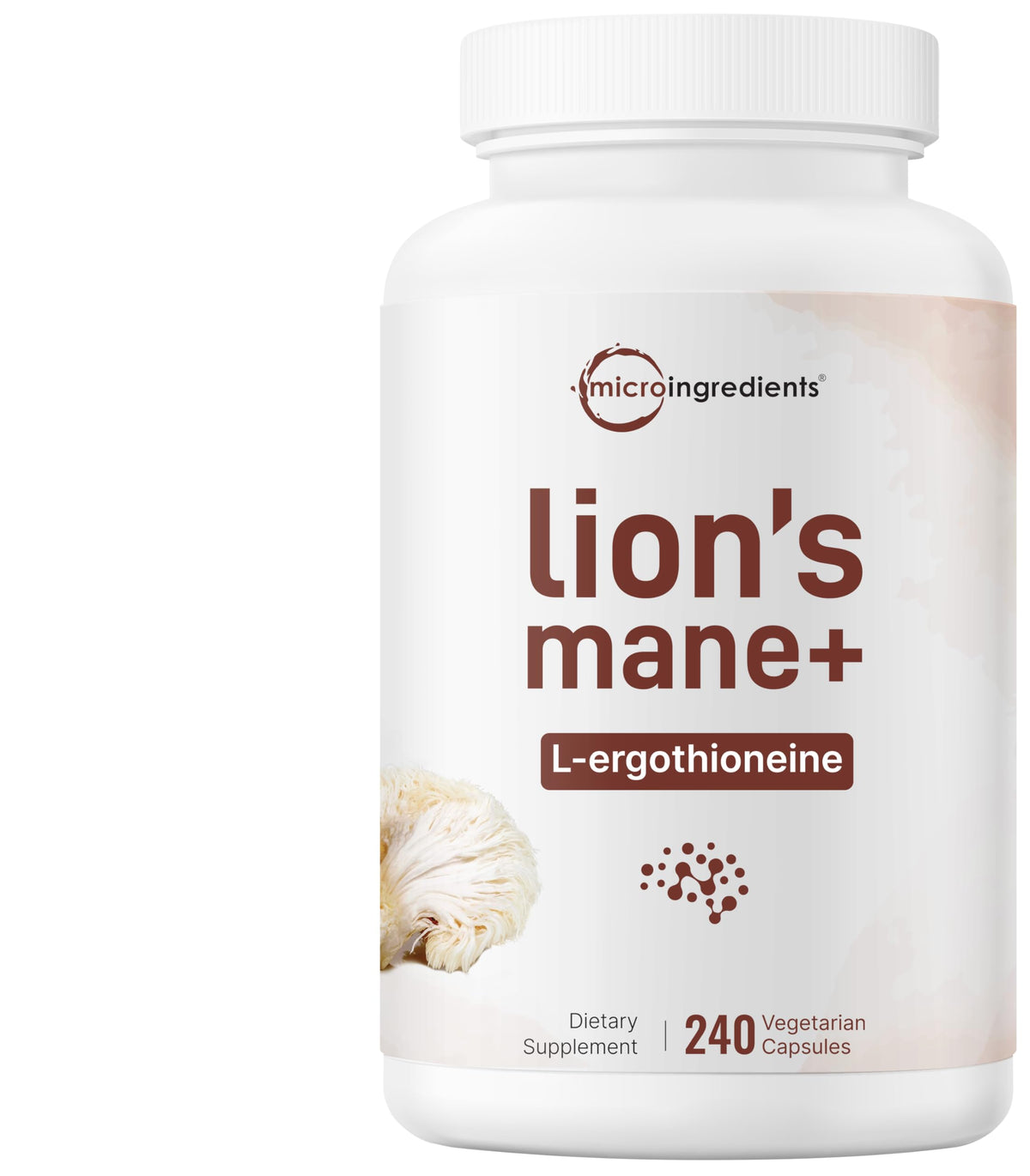 Micro Ingredients Lions Mane Extract bottle with vegan caps