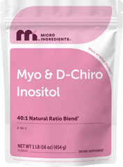 Micro Ingredients Myo-Inositol & D-Chiro Inositol Powder 1lb unflavored