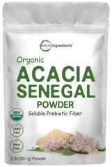 Micro Ingredients Organic Acacia Senegal Fiber Powder 2 lb package